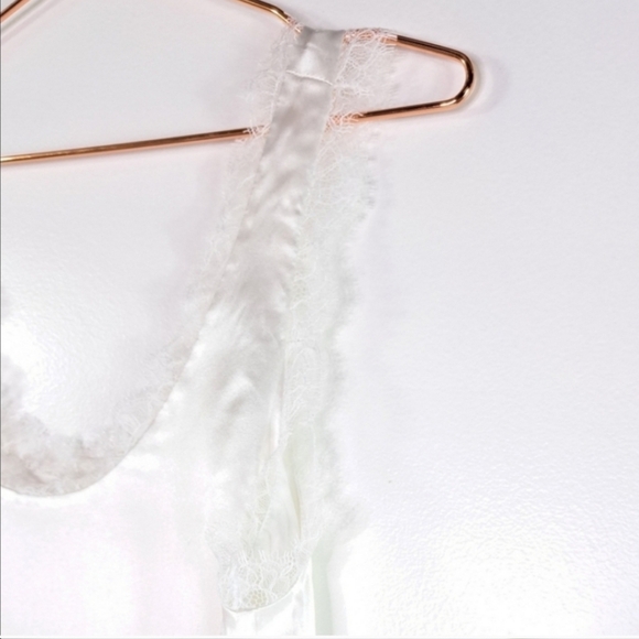 Cami NYC White Britney Silk Tank With Lace Size Small - Picture 5 of 12